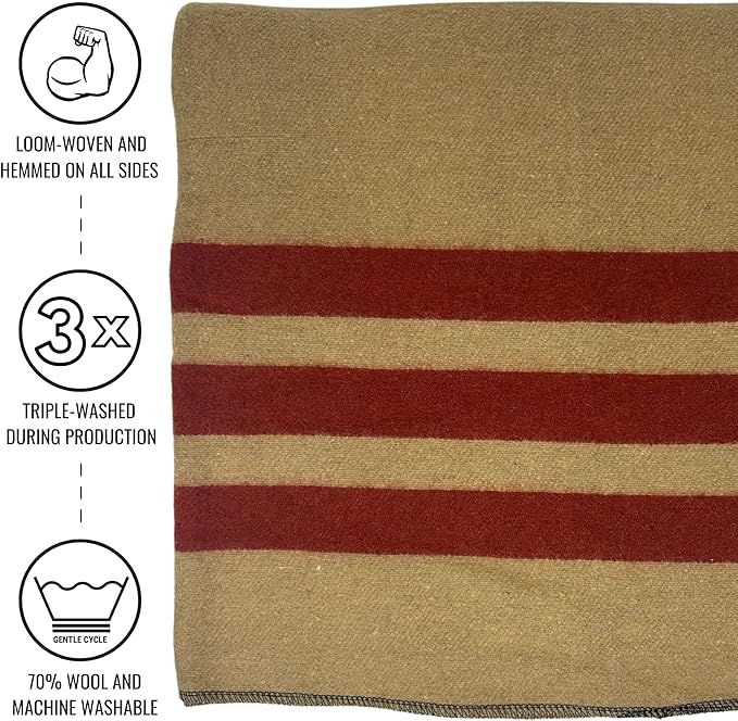 Arcturus Rainier Wool Blanket, Washable Wool Blanket - Image 3