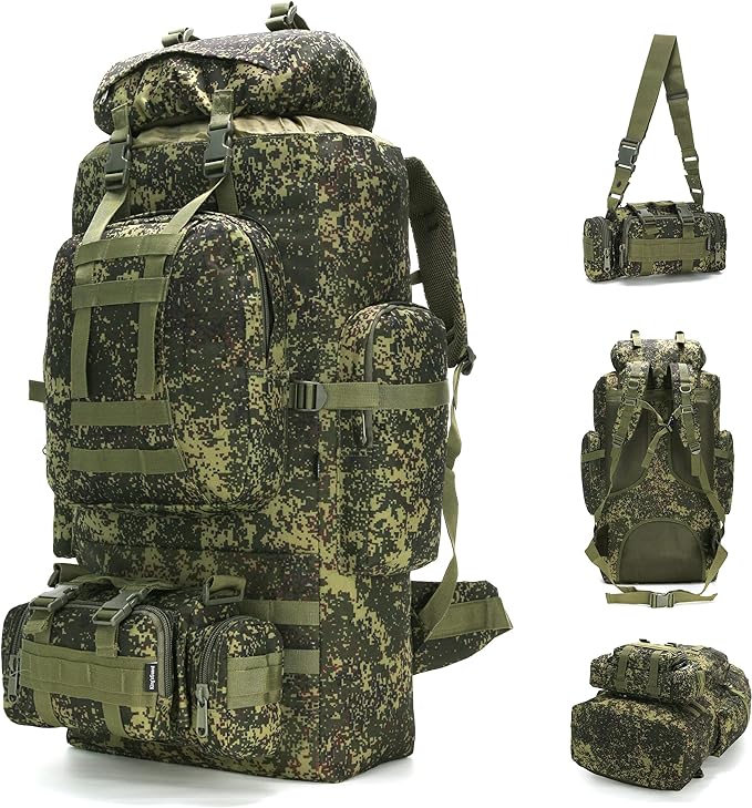 King'sGuard 100L Camping Hiking Backpack Molle Rucksack Military Camping by King%27sGuard