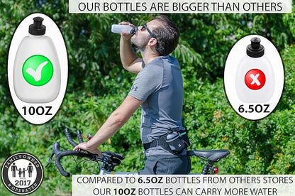 Hydration Running Belt with 2x10oz Bottles - Image 2