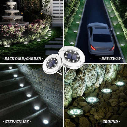 SOLPEX Solar Lights Outdoor Waterproof, 8 Pack Solar Ground Lights, Solar - Image 2