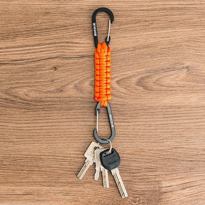 BRAVESHINE Paracord Keychain Carabiner Clip, D Ring Lanyard Hanger Stroller Hook - Image 7