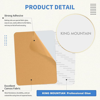 KING MOUNTAIN Canvas Repair Patch 9 x11 Inch 2 Pcs Self-Adhesive Waterproof - Image 3