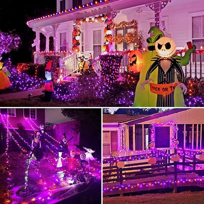 JMEXSUSS Halloween Lights Outdoor, 66FT Purple Orange Lights - Image 7