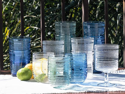 Beaded 14 oz Durable Acrylic Wine Glasses, Shatter-Resistant and - Image 5