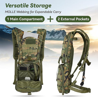 MARCHWAY Tactical Molle Hydration Pack Backpack - Image 4