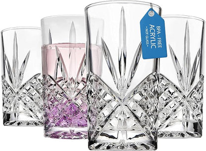 Godinger Tall Highball Glasses, Shatterproof and Reusable Acrylic by Godinger