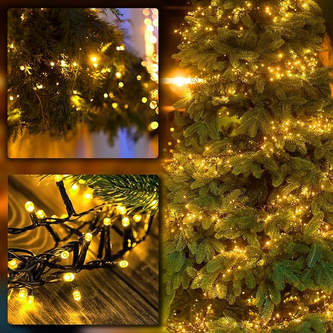 Selarlyt 2 Pack 200LED Solar Christmas Lights Outdoor, 72FT Solar String Lights - Image 4