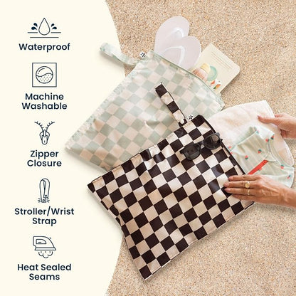 Tiny Twinkle Mess Proof Wet Bags | 2-Pack Reusable Waterproof Wet Bags - Image 3