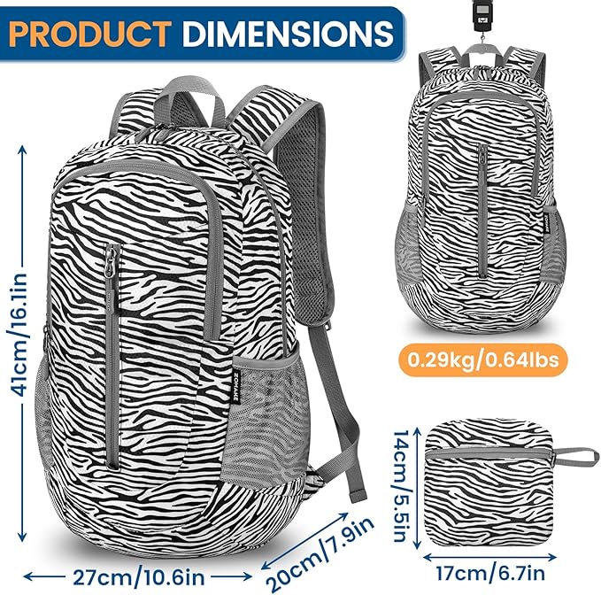 ZOMAKE Ultra Lightweight Packable Backpack 25L - Image 2