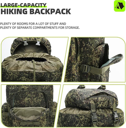 King'sGuard 100L Camping Hiking Backpack Molle Rucksack Military Camping - Image 3