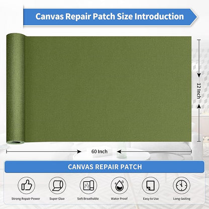 KING MOUNTAIN Canvas Repair Tape, Outdoor Gear Patch, 12×60 Inches, Waterproof - Image 4