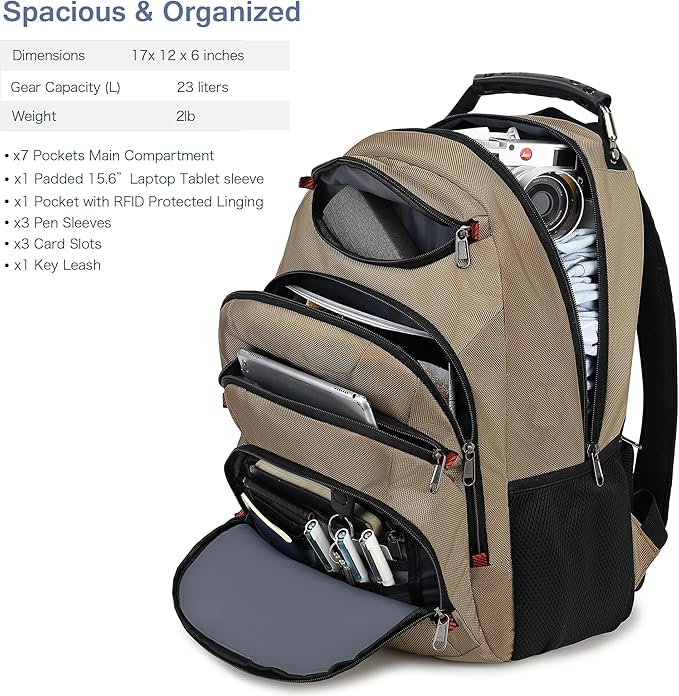 Boavan Laptop Backpack for men, 15.6 inch Laptop Bag - Image 2