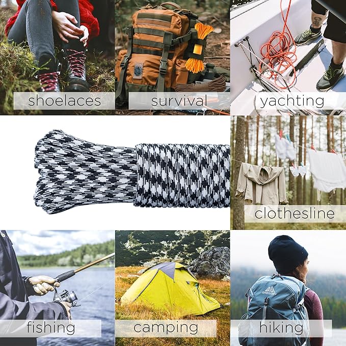 TECEUM 5/32" Paracord Rope 1000 – 1000ft / 200ft / 100ft / 50ft – Tactical - Image 6