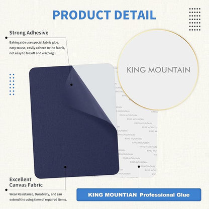 KING MOUNTAIN Canvas Repair Patch 9 x11 Inch 2 Pcs Self-Adhesive Waterproof - Image 3