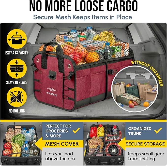 5-Section Trunk Organizer for SUV, Van – Modular Extra Large Cargo Storage Bin - Image 6