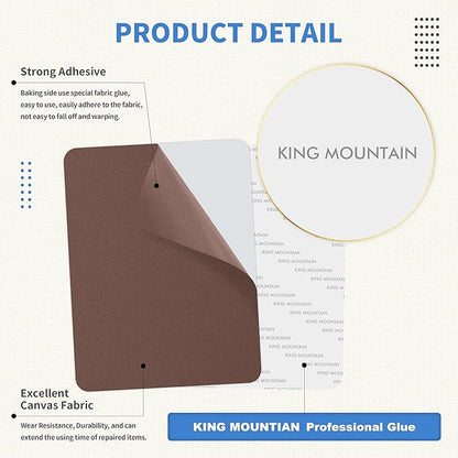 KING MOUNTAIN Canvas Repair Patch 9 x11 Inch 2 Pcs Self-Adhesive Waterproof - Image 3