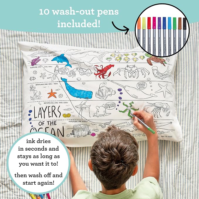 eatsleepdoodle - Coloring Pillowcase - Image 3