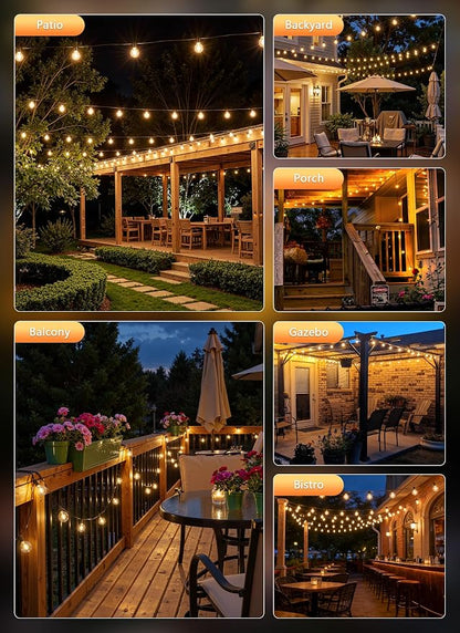 Brightown Outdoor String Lights, 152FT Shatterproof LED Patio Lights - Image 7