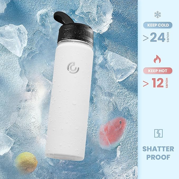 COKTIK 22oz Sports Water Bottle, Stainless Steel Water Bottle - Image 4