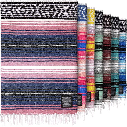 Hydration Nation Authentic Large Handwoven Mexican Blanket by ZulayKitchen