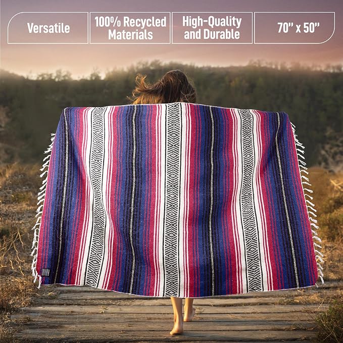 Hydration Nation Authentic Extra Large Mexican Blanket - Image 3