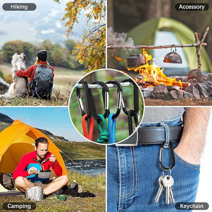 sprookber 3" Carabiner Clip Keychain, D Ring Caribeaner Clip, Key Clip - Image 6