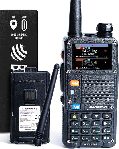 BAOFENG BF-F8HP PRO 10 W Tri-Band Two-Way Radio – UV-5R 7th Gen, 1000 Channels by BAOFENG