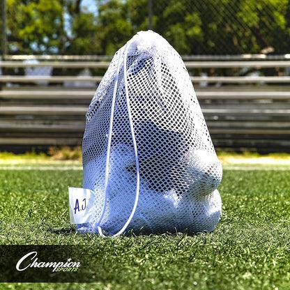 Champion Sports Mesh Equipment Bag – Heavy-Duty Nylon Drawstring Bag - Image 9