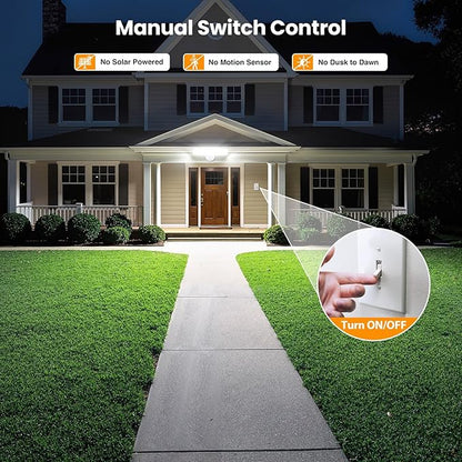 Onforu 150W LED Flood Lights Outdoor, 15000LM Brightness Security Light Switch - Image 5
