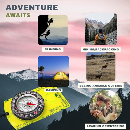Trekker's Compass Crew Orienteering Compass, Magnetic Navigation Set - Image 4