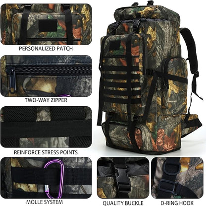 Hiking Backpack for Men 70L/100L Camping Backpack Military Rucksack Molle 3 - Image 6