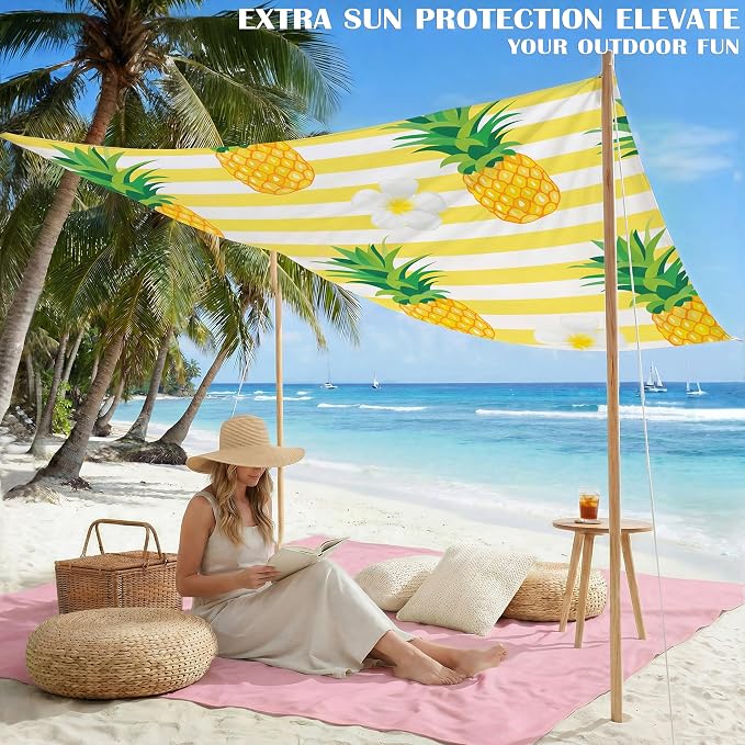 Famstar Beach Blanket Oversized Extra Large78 X 81", Waterproof Sandproof Beach - Image 3
