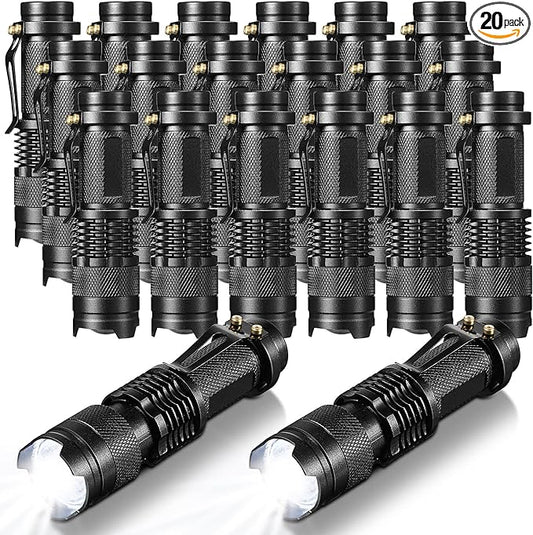 Fumete 20 Pieces LED Flashlight Mini 3 Mode Tactical Torch Small Water by Fumete