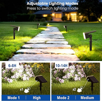 Solar Lights Outdoor Waterproof IP65, Super Bright LED, 6500K 2 Lighting Modes - Image 2