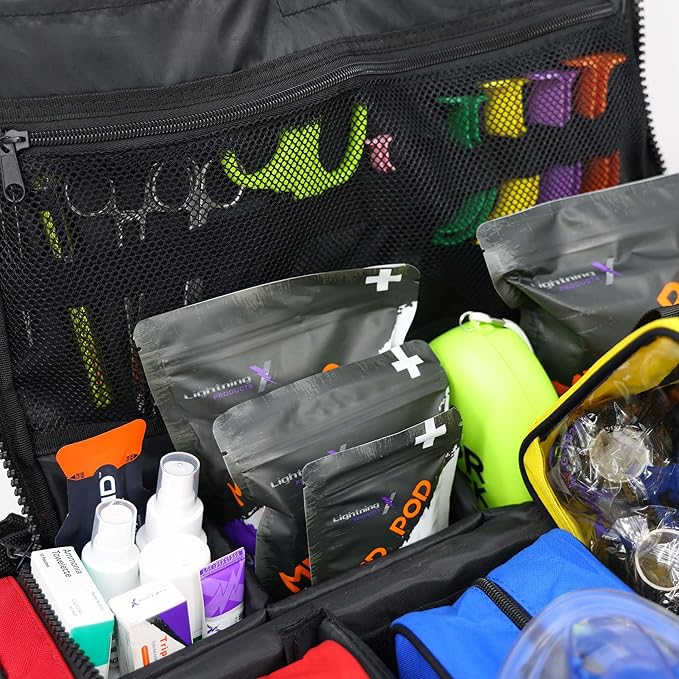 Lightning X Fully Stocked X-Tuff Modular Oxygen Trauma Bag w/Removable - Image 6
