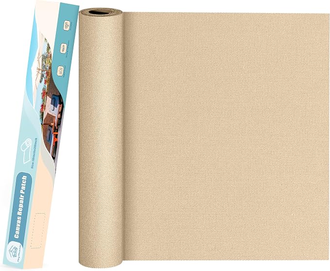 KING MOUNTAIN Canvas Repair Patch 16×30 Inch Self-Adhesive Waterproof Fabric by ForABetterHomeLife