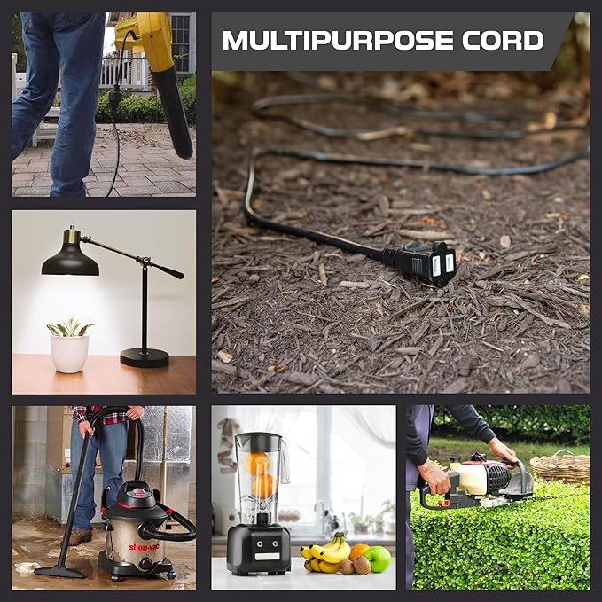 Iron Forge Cable 50 Ft Black Extension Cord, 50 Foot Extension Cord - Image 5