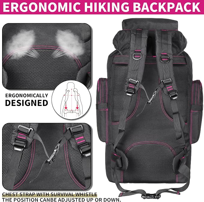 Hiking Backpack for Men 70L/100L Camping Backpack Military Rucksack Molle 3 - Image 5