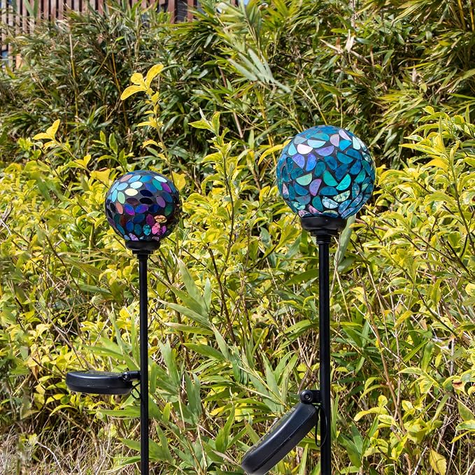 VCUTEKA Solar Garden Decorative Lights Outdoor, Mosaic Solar Light Waterproof - Image 8