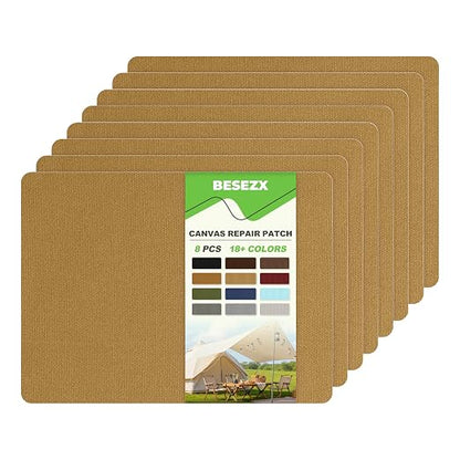 Besezx Canvas Repair Patch, Outdoor Gear Patch, 7.87x5.9 Inches 8PCS, by Besezx