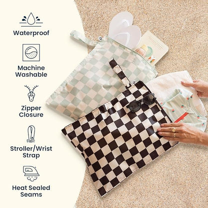 Tiny Twinkle Mess Proof Wet Bags | 2-Pack Reusable Waterproof Wet Bags - Image 6