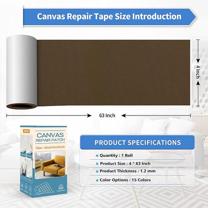 KING MOUNTAIN Canvas Repair Tape, Outdoor Gear Patch, 4×63 Inches, Waterproof - Image 4