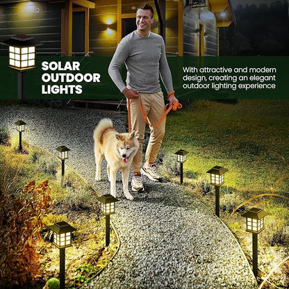 GIGALUMI Solar Outdoor Lights，6 Pack LED Solar Lights Outdoor Waterproof - Image 8