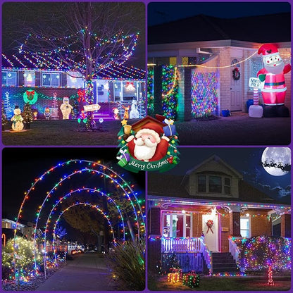 JMEXSUSS 2 Pack Solar String Light 100LED 32.8ft 8 Modes Solar Christmas Lights - Image 8