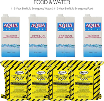 Ready America 72 Hour Deluxe Emergency Kit, 4-Person 3-Day Backpack, First Aid - Image 3
