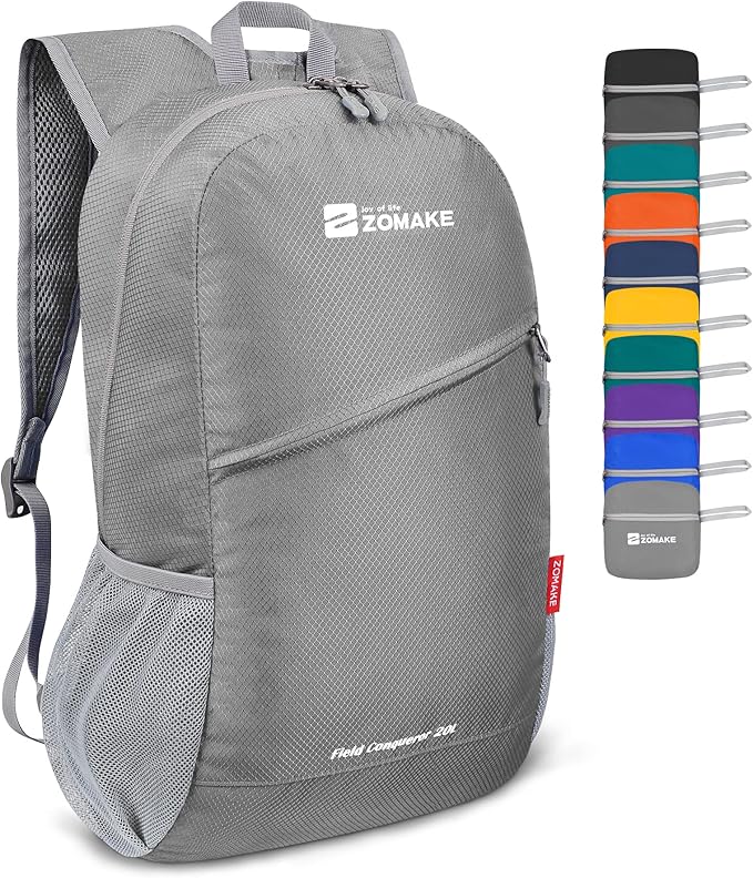 ZOMAKE Lightweight Packable Backpack, Foldable Backpacks Small Daypack by ZOMAKE