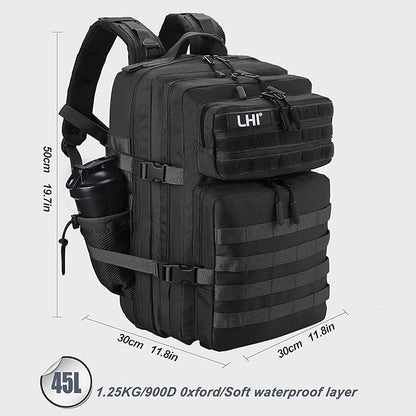 LHI Military Tactical Backpack for Men and Women 45L Army 3 Days Assault Pack - Image 5