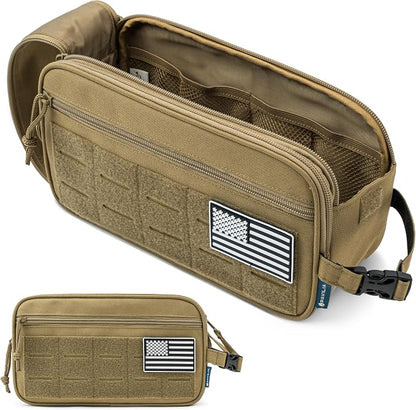 PAVILIA Tactical Toiletry Bag for Men, Travel Hygiene Bag, Military Gear Dopp by PAVILIA