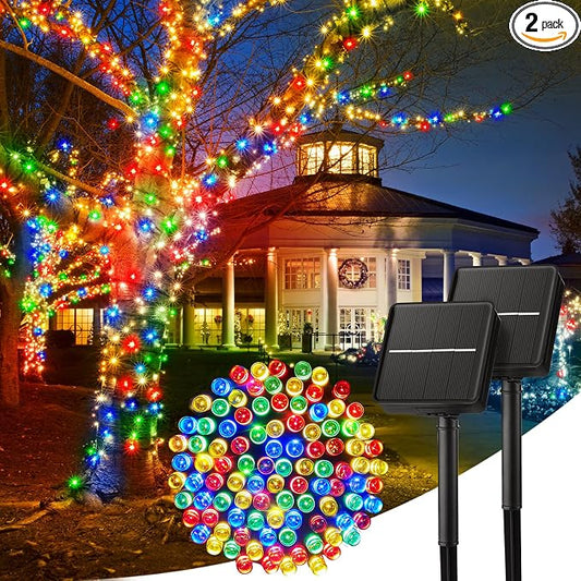Minetom Solar String Lights Outdoor, 2 Pack Total 80FT 200 LED String Lights by Minetom