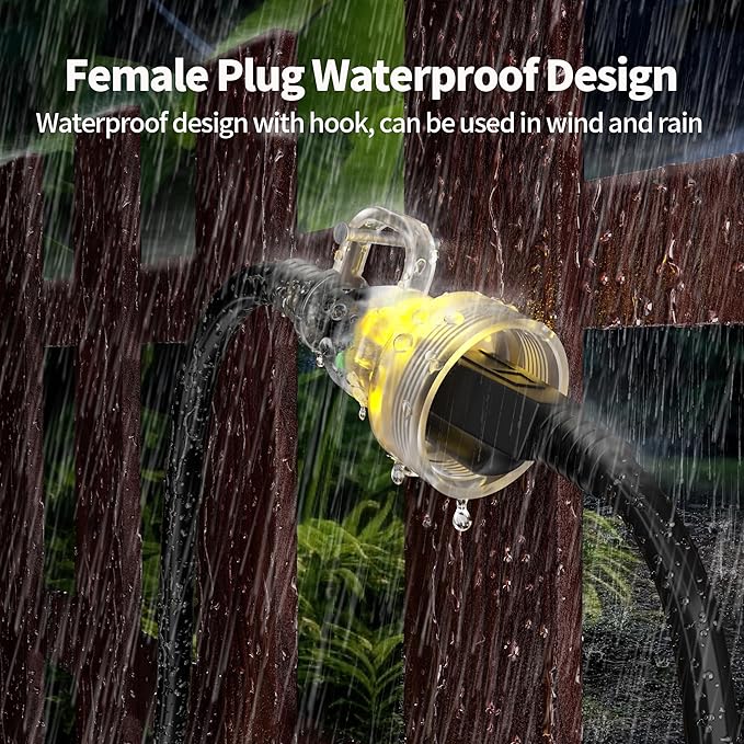 POWGRN 50FT 16 Gauge Black Outdoor Extension Cord Waterproof, 3 Prong Flexible - Image 3